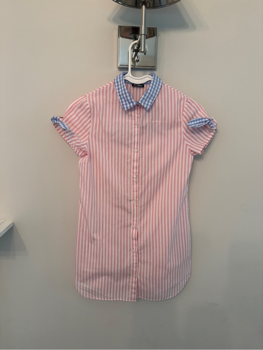 MC2 Saint Barth Pink and Blue Striped Kids Swim Coverup